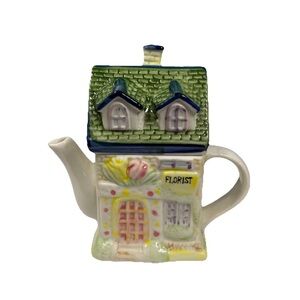 Houston Harvest 2000 Collector Series Florist Porcelain Teapot Cottage Core